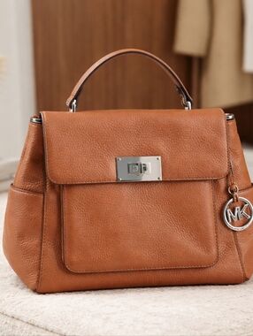 Michael Kors Tan Leather Top-Handle Satchel
